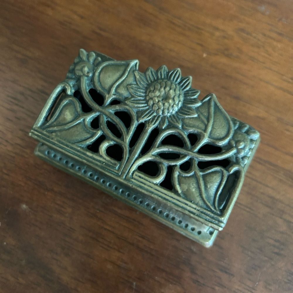 Vintage Solid Brass Stamp holder
